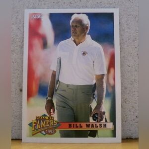 FOOTBALL CARD BILL WALSH 49ERS HALL OF FAMERS 1993